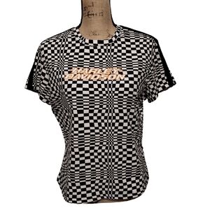 Harley Davidson Trippy Checkered T Shirt Women's Size L